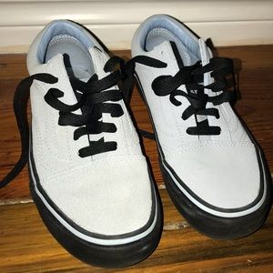 Blue & Black Suede Vans Old Skools